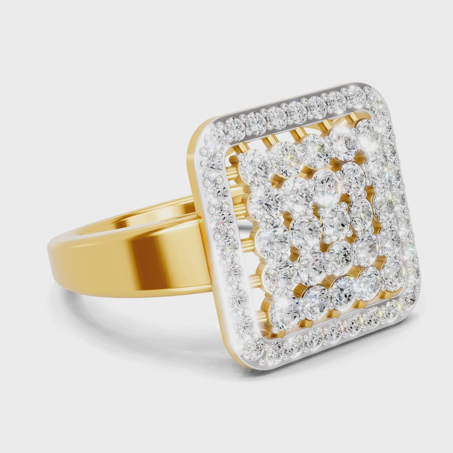 Sparq 1.26ct Grand Diamond Cluster Swirl Ring