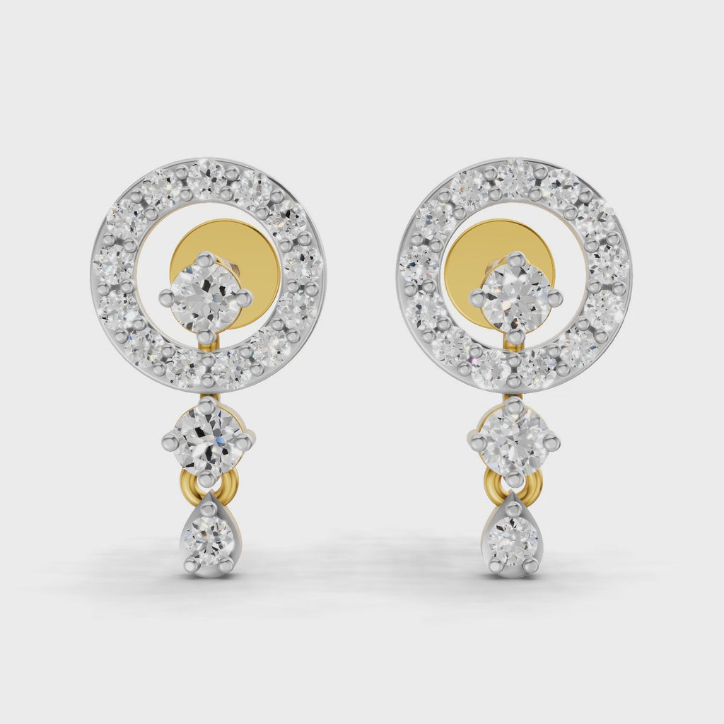 Sparq 0.44ct Evening Diamond Cluster Stud Earrings