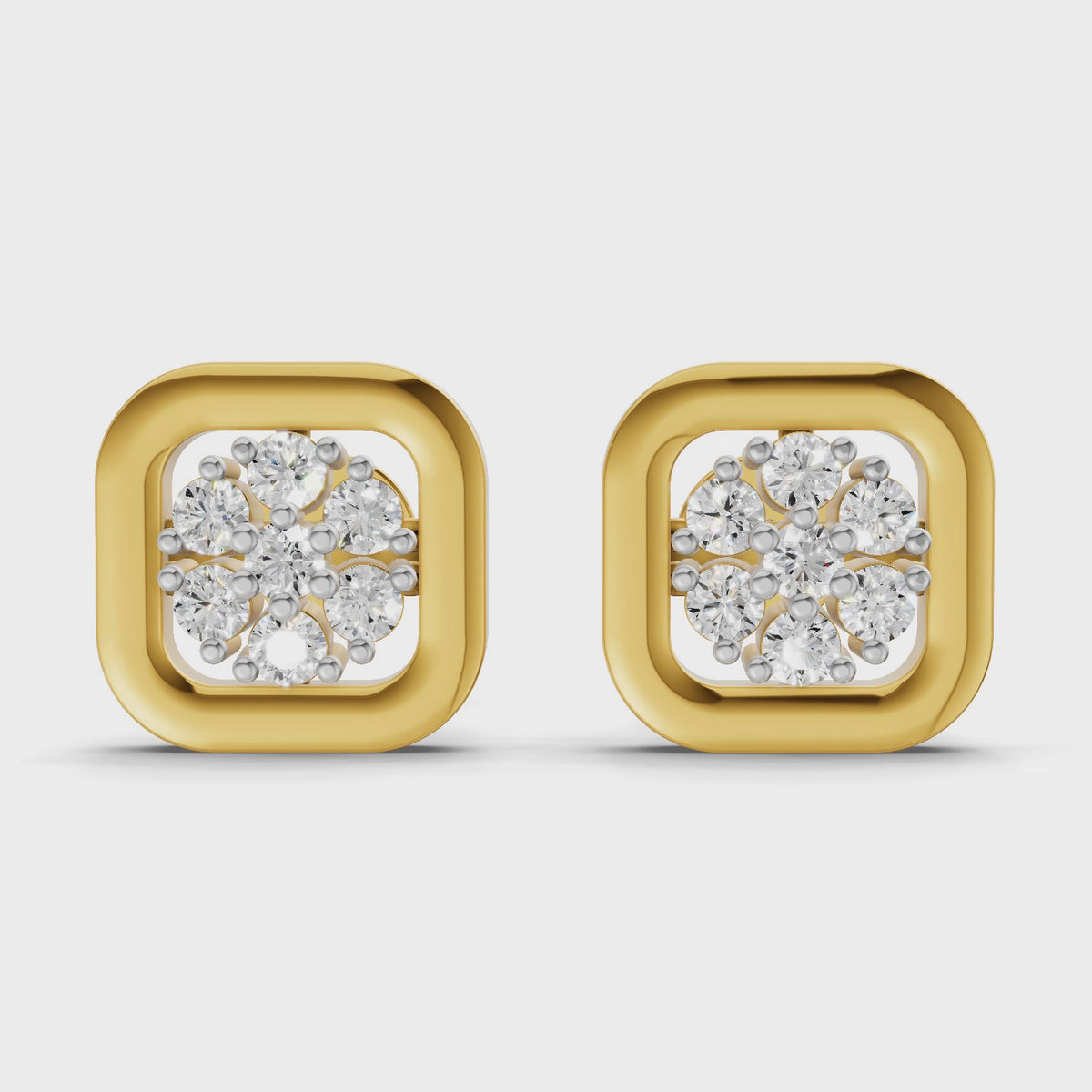 Sparq 0.17ct Classic Diamond Cluster Stud Earrings