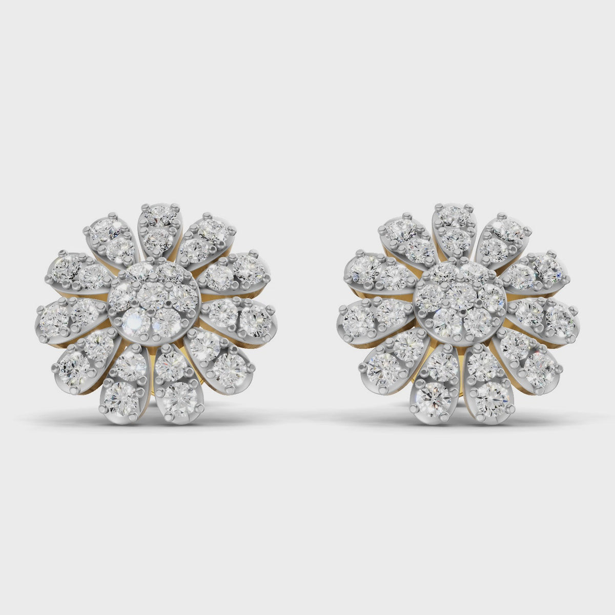 Sparq 0.76ct Statement Geometric Diamond Stud Earrings