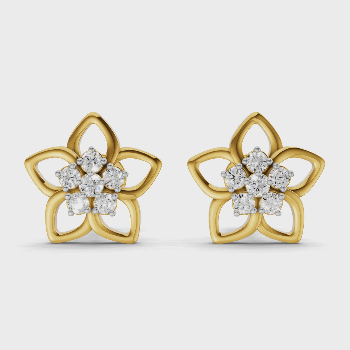 Sparq 0.22ct Evening Diamond Cluster Stud Earrings
