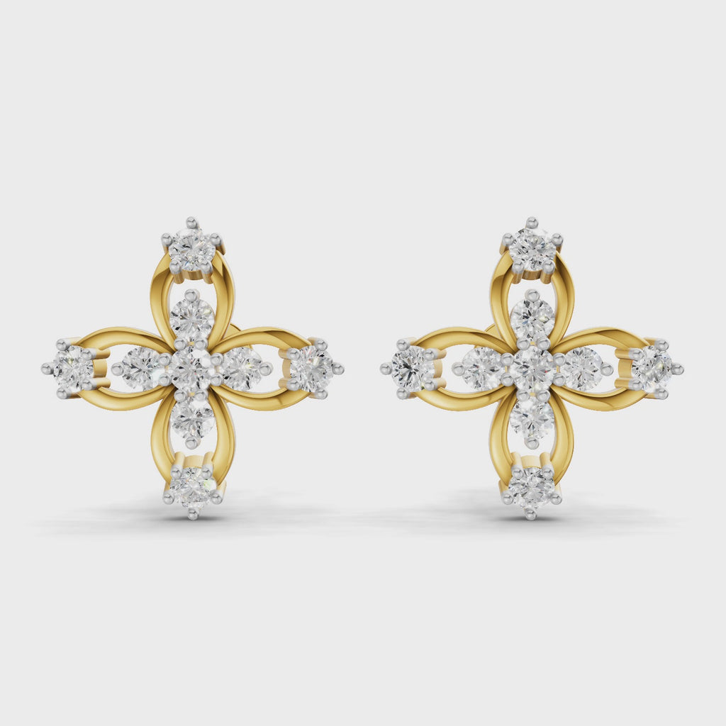 Sparq 0.4ct Evening Diamond Cluster Stud Earrings