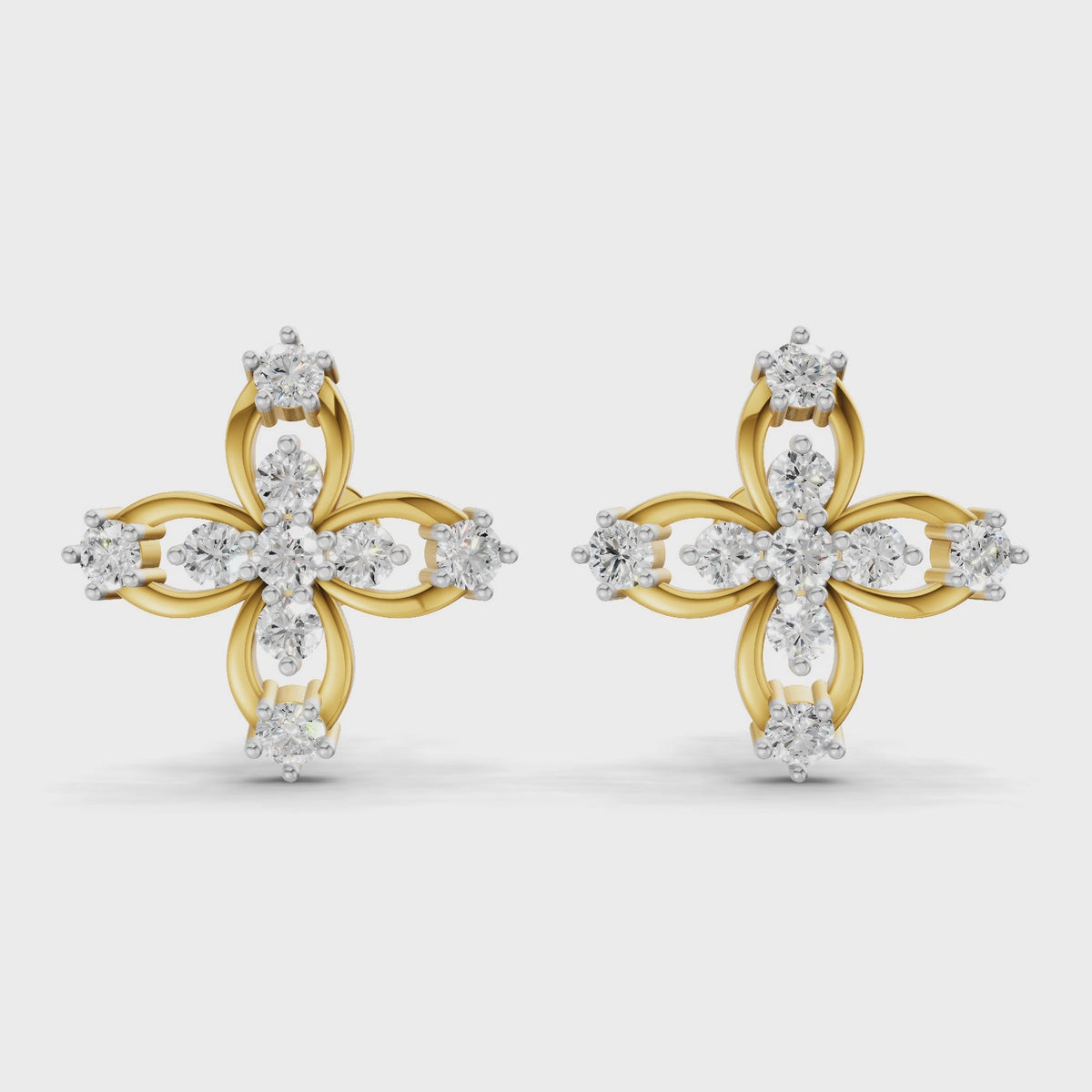 Sparq 0.4ct Evening Diamond Cluster Stud Earrings