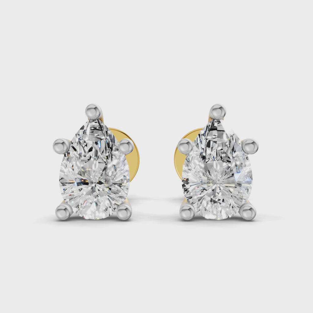 Sparq 0.46ct Pear Diamond Stud Earrings