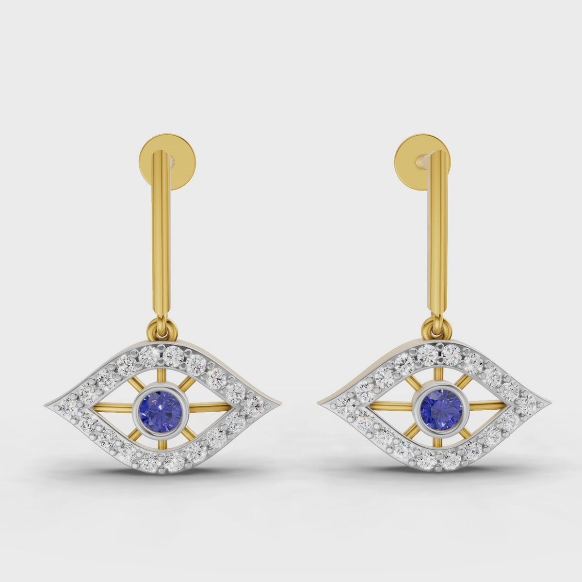 Sparq 0.43ct Elevated Diamond Star Drop Drop Earrings